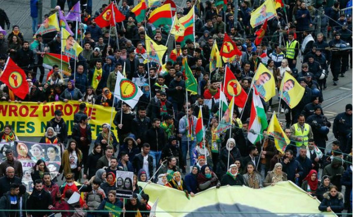 Turkey Furious As Kurds Rally In Frankfurt With PKK Insignia