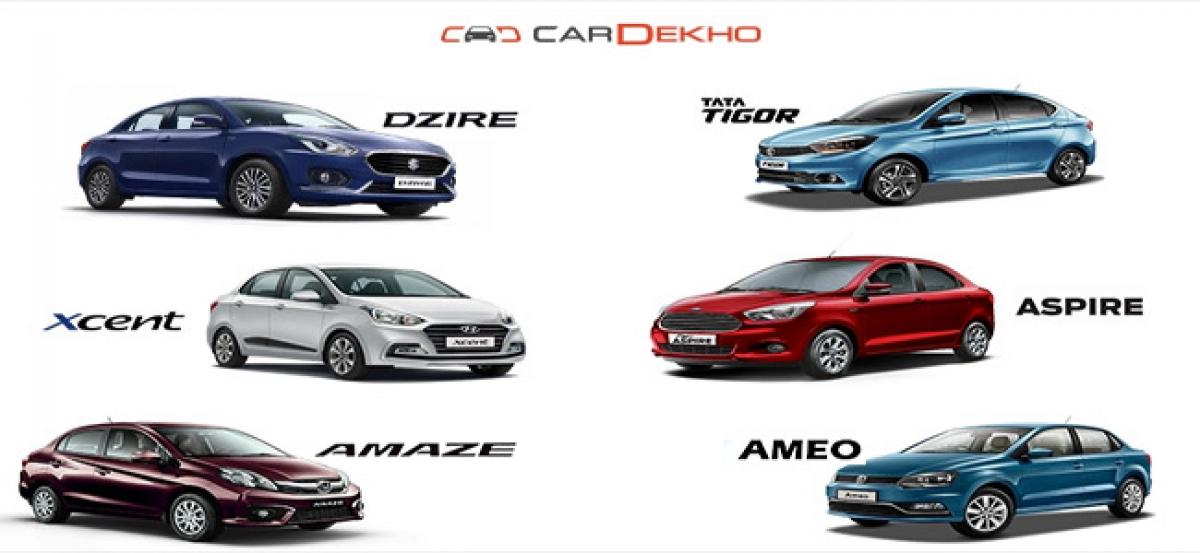 2017 Maruti Dzire Vs Hyundai Xcent Vs Honda Amaze Vs Tata Tigor Vs Ford Aspire Vs Volkswagen Ameo: Specs Comparison