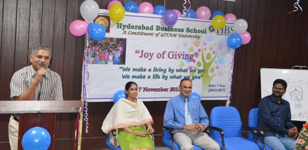 HBS Students Joy of Giving brings delight to little angels