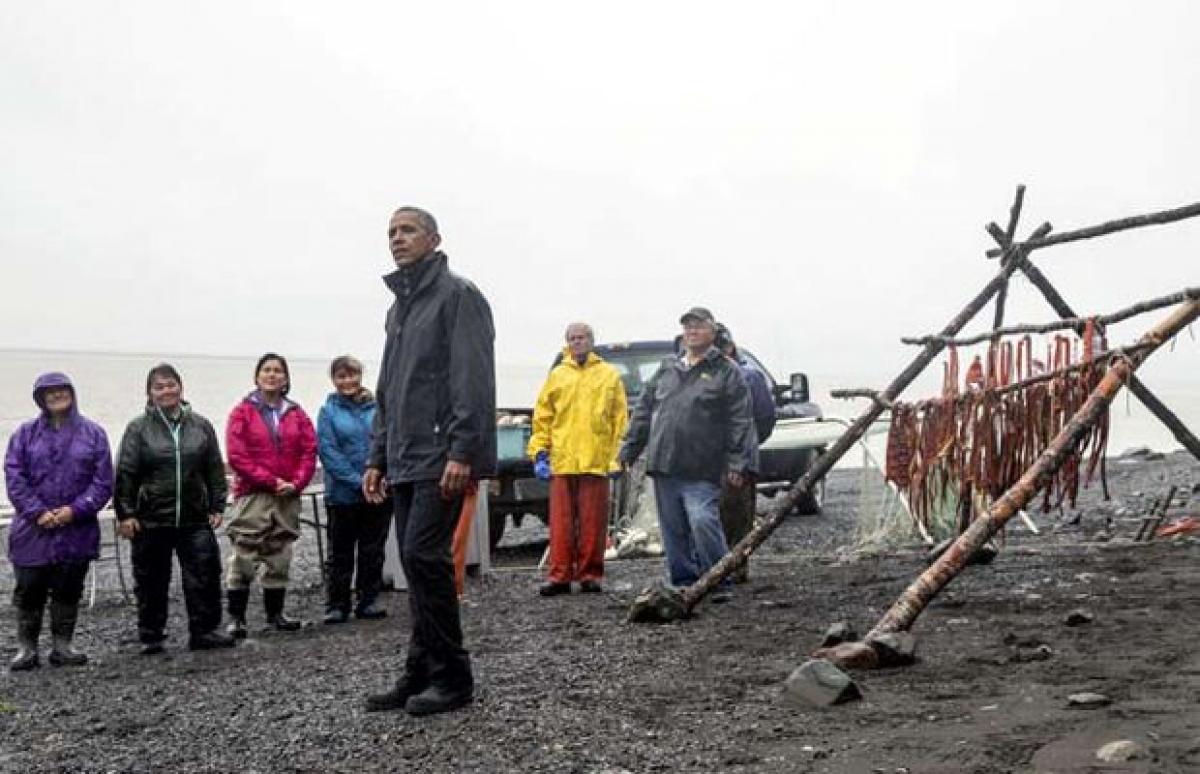 Barack Obama becomes first American president to enter the Arctic