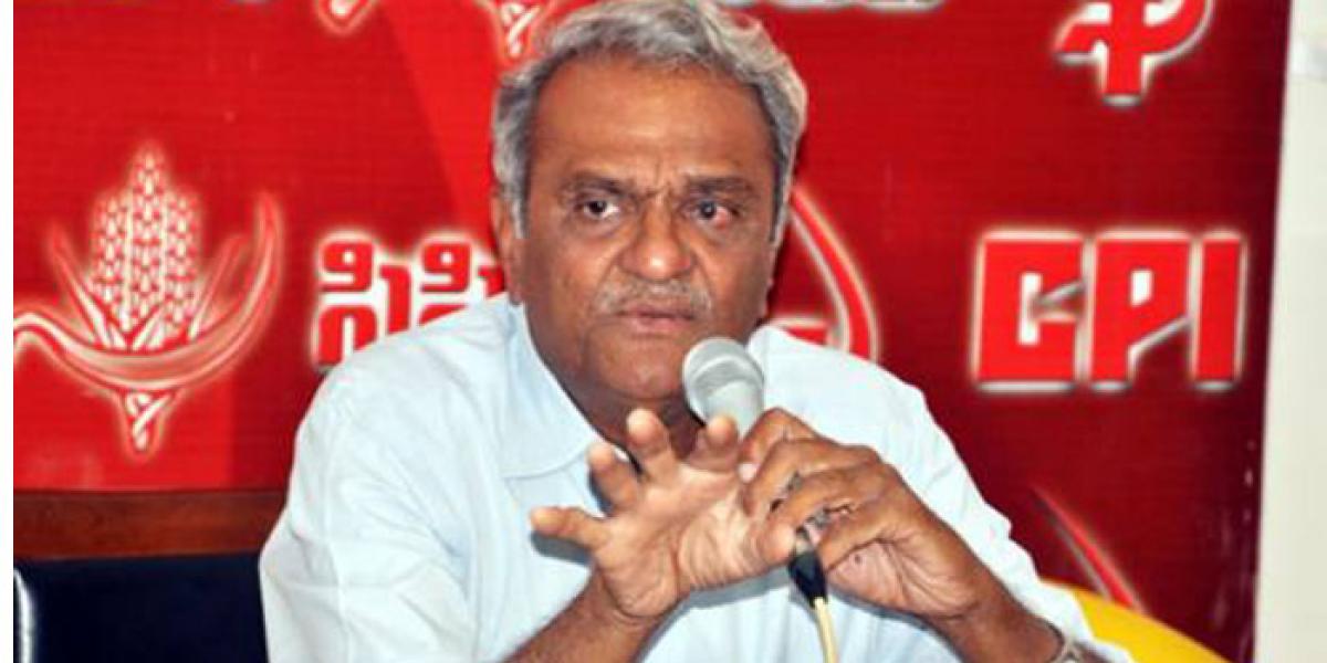 Visakha Land Scam: CPI Leader Narayana injured during protests