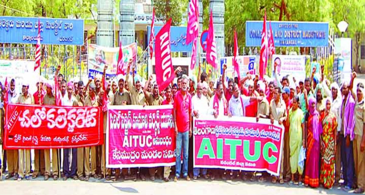 Civil Supplies hamalis demand hike in labour charges
