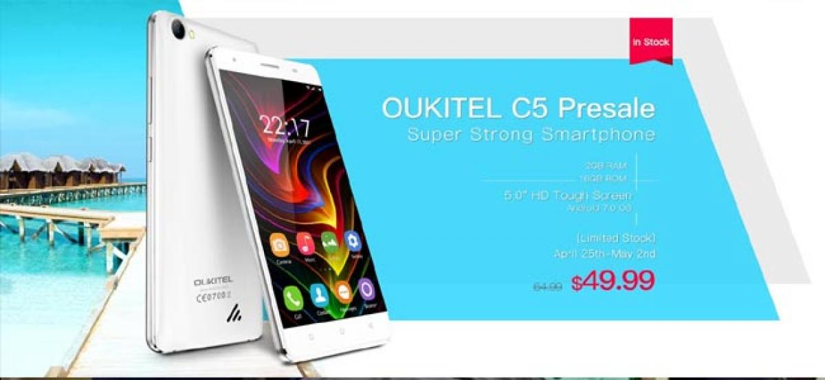 OUKITEL C5 Presale starts, only USD 49.99 for Android 7.0 device