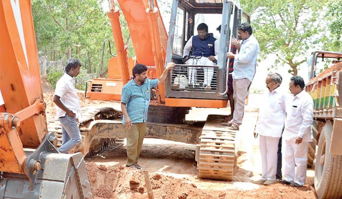 Stone laid for toilets at dargah