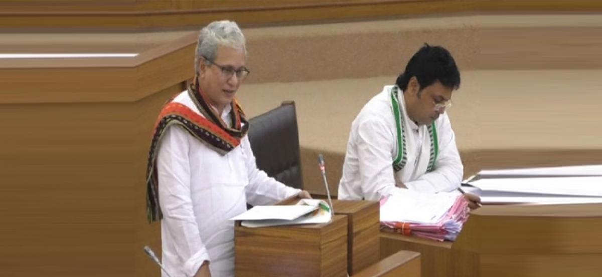 Rs 16,387 cr tax-free budget presented in Tripura