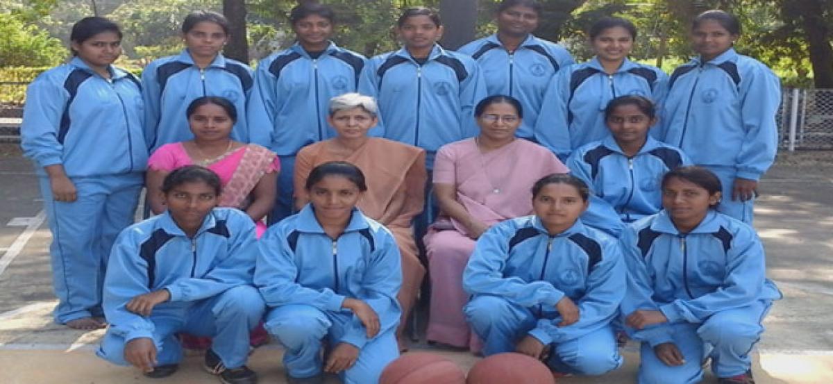 Krishna University basket ball women’s team coaching camp concludes