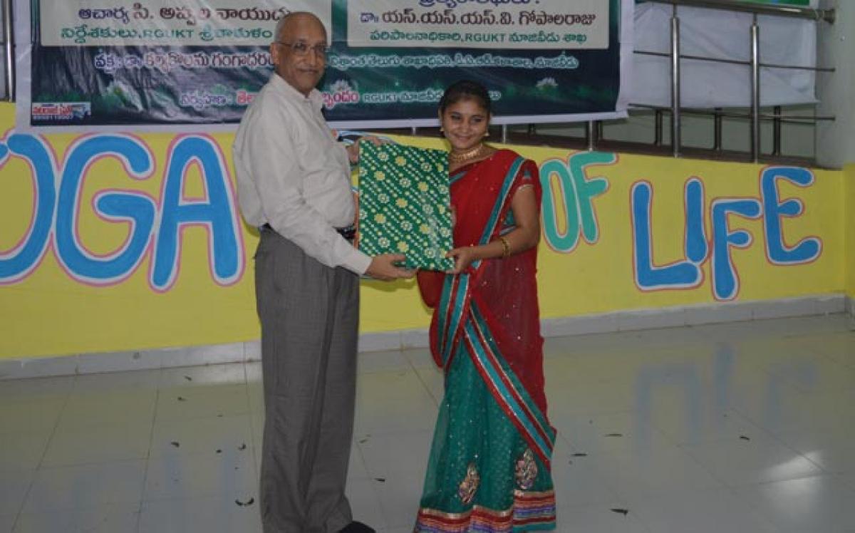 RGUKT-Nuzvid holds contests to promote Telugu