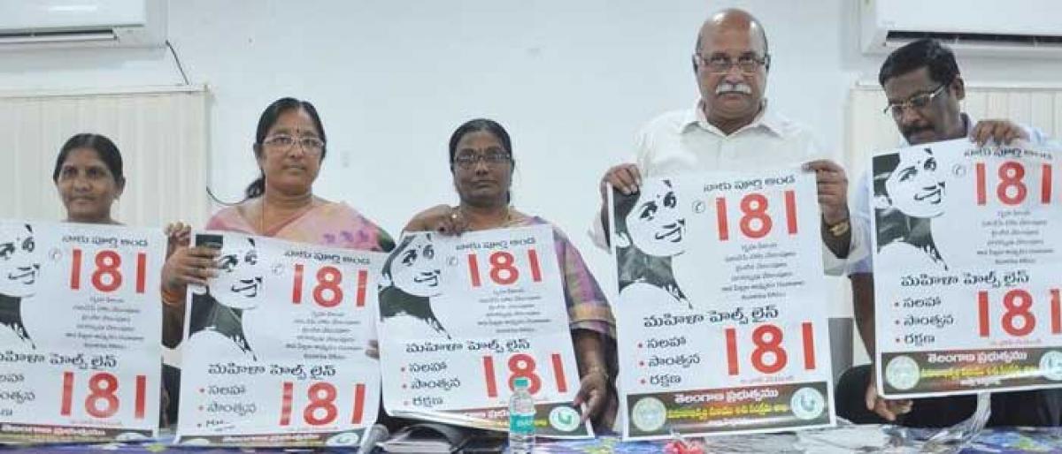 Poster of helpline centre-181 released