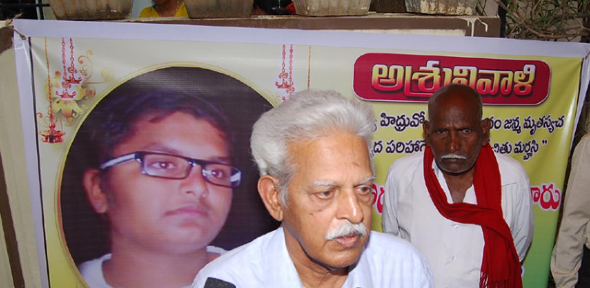 Unarmed Maoists shot dead: Varavara Rao