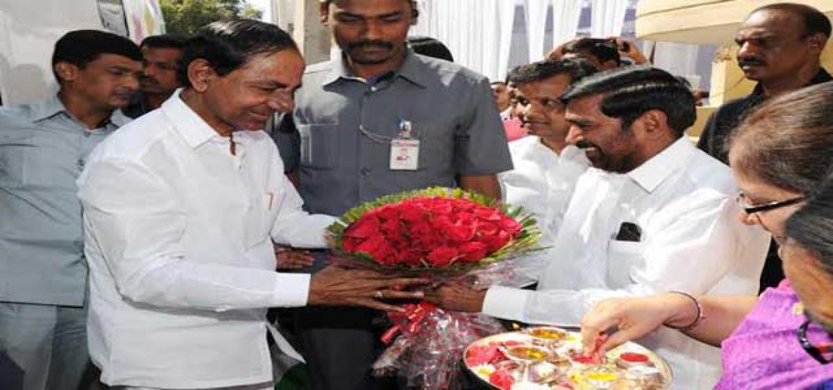 KCR lauds officials for protecting Haritha Haram saplings