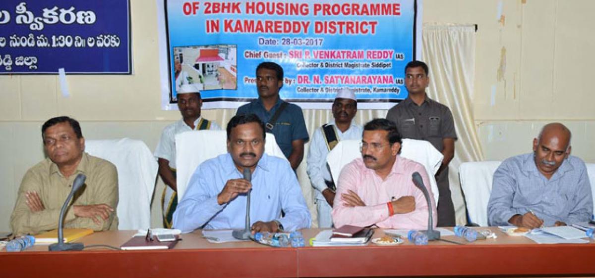 Complete 2BHK houses on time: Kamareddy Collector