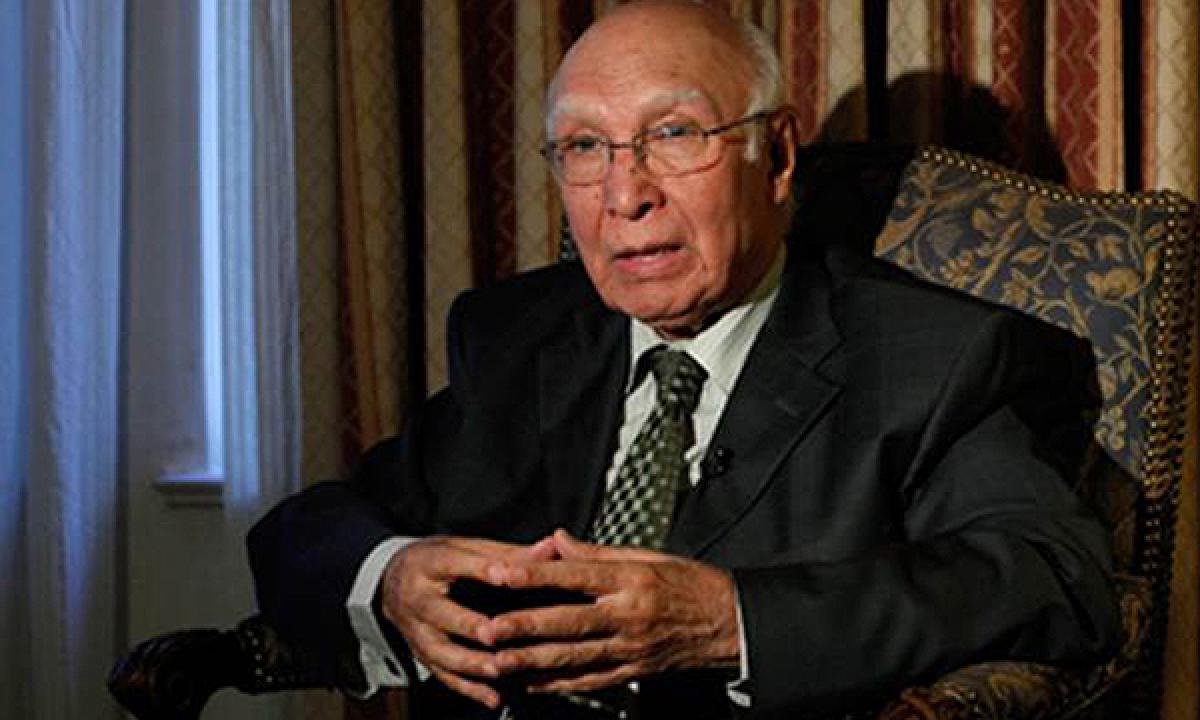 No back-door diplomacy between Pakistan and India: Sartaj Aziz