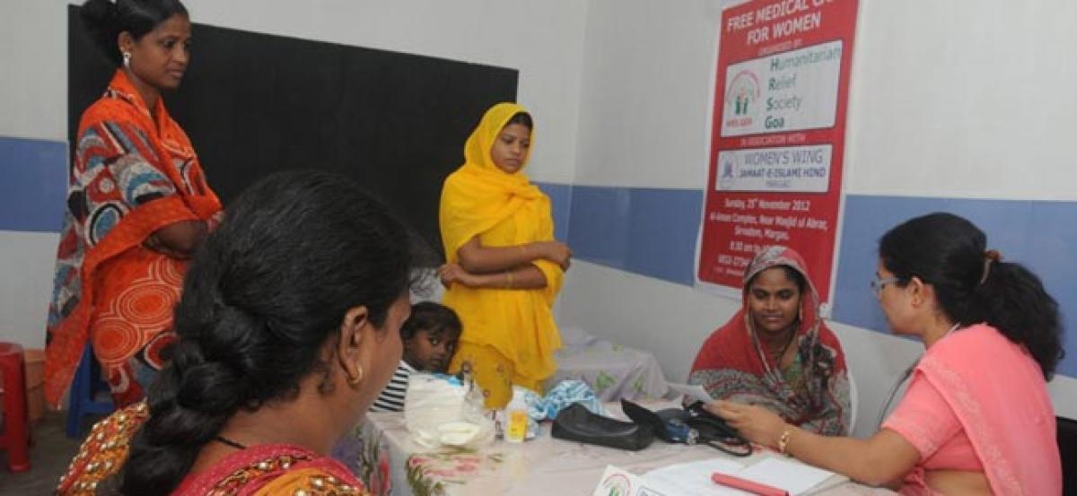 Medical camp held for women. 