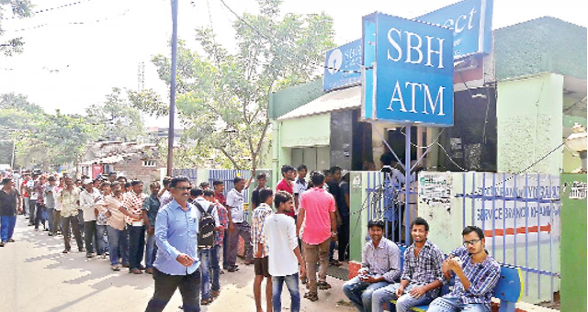 Long queues seen at banks