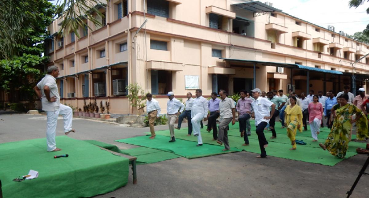 Mass yoga programme held