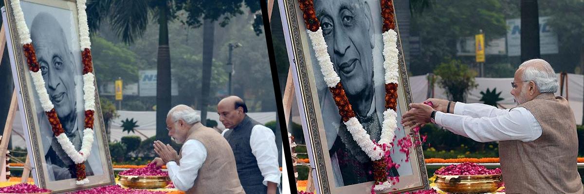 Modi pays tribute to Vallabhbhai Patel on death anniversary