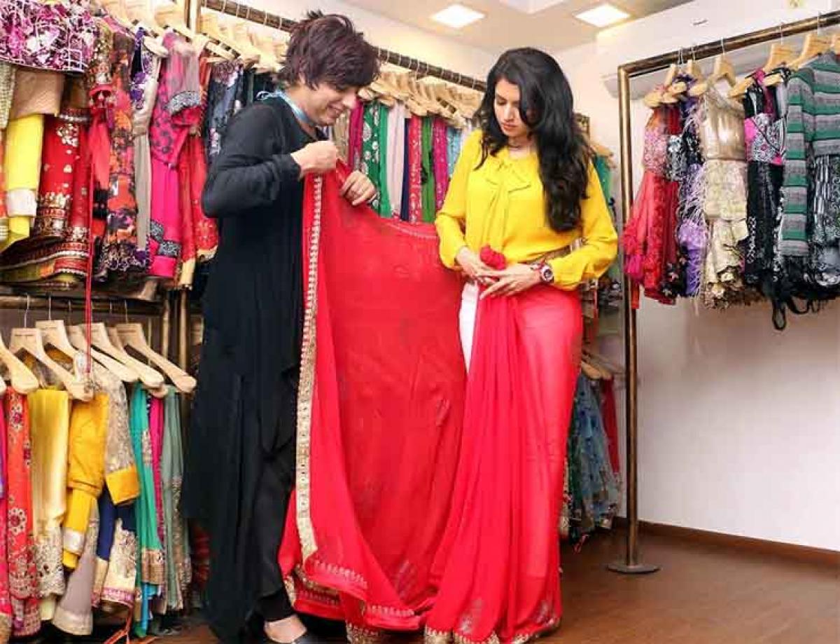 Maine Pyar Kiya actress Bhagyashree at Haute Couture Store in Santacruz
