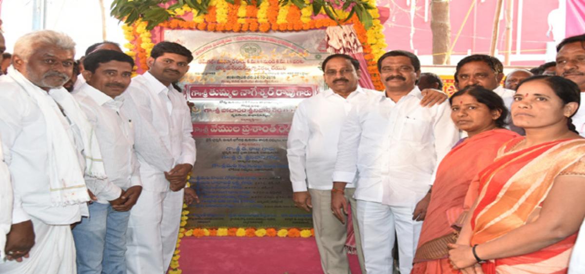 Tummala inaugurates road construction works