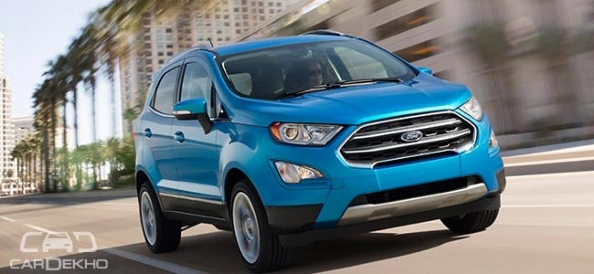 Ford EcoSport Will Be First India-Made Car To Be Exported To US
