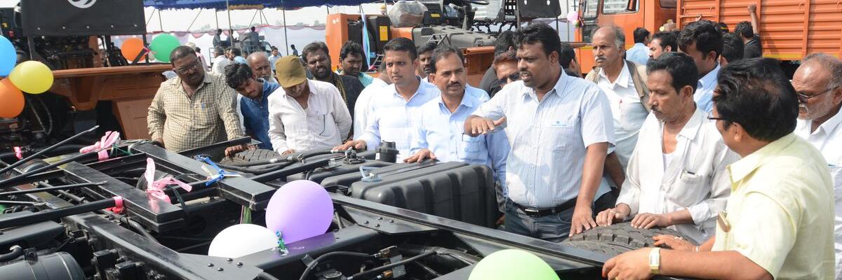 AMPL displays new Ashok Leyland trucks