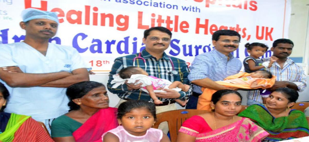 Free heart surgeries for children at Andhra Hospitals
