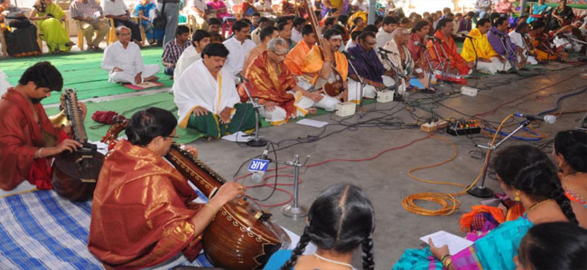 Rendition of Thyagaraja Keerthanas music to ears
