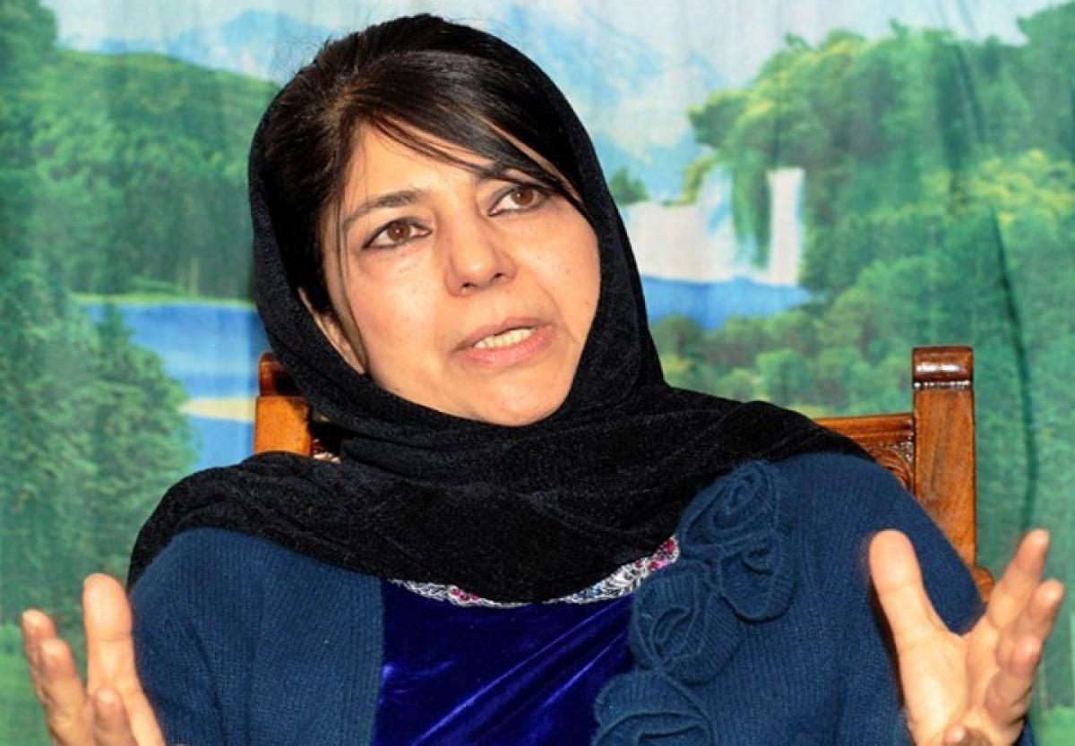 What stops PDP leader Mehbooba Mufti from taking oath as J-K CM?
