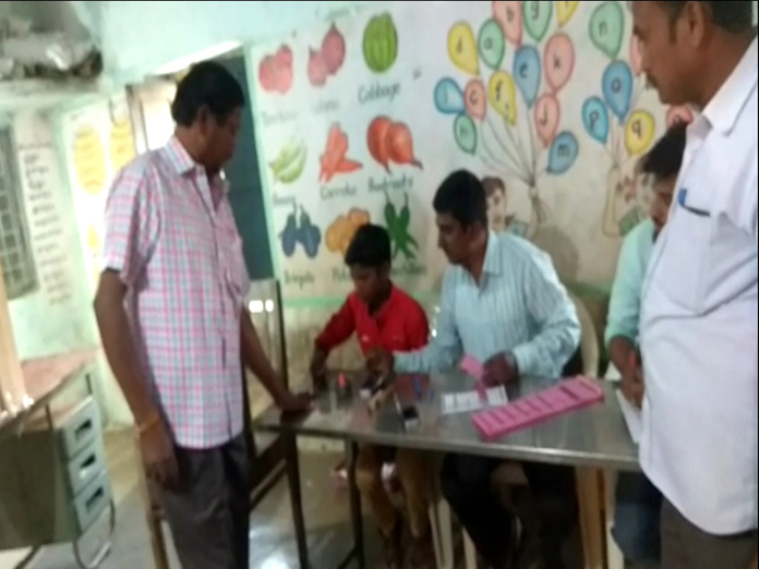 9th class boy performs election duty