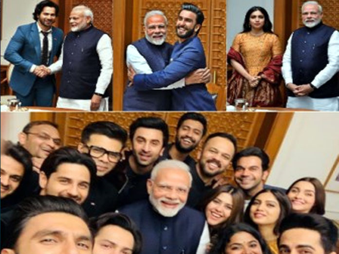 Bollywood Celebrities Meet And Interact with Prime Minister