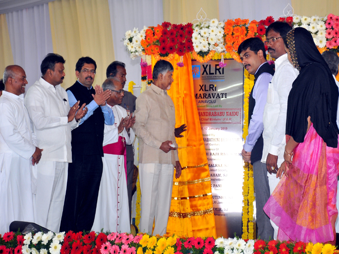 Chandrababu Naidu lays stone for XLRI new campus