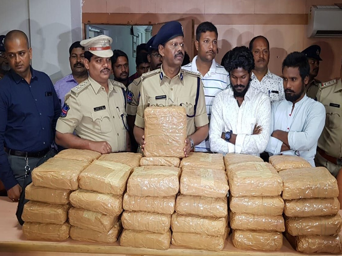 Huge haul of ganja from AP seized in Hyderabad