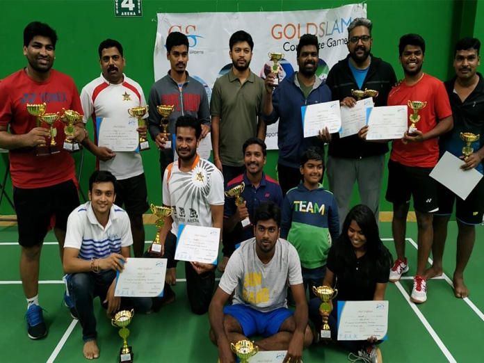 Goldslam Sports 3rd Corporate Badminton Ranking tourney concludes