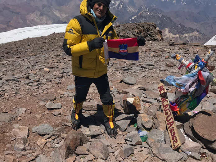 IPS officer scales Mount Aconcagua