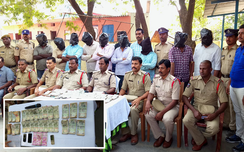 9 member Matka performers arrested in Proddaturu town