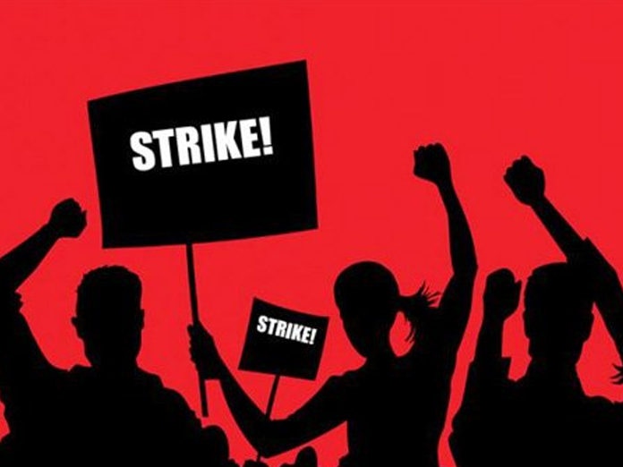 Strike by 104 employees commences in Vijayawada