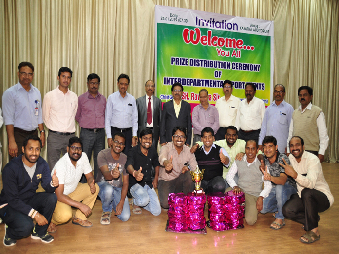 Prize distribution ceremony of inter-departmental sports events