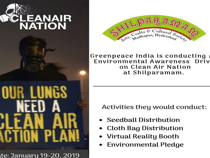 Clean air drive at Shilparamam