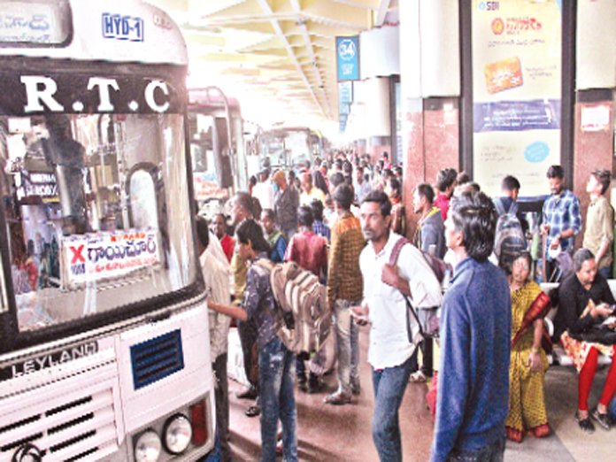 Sankranti rush chokes bus, rail stations