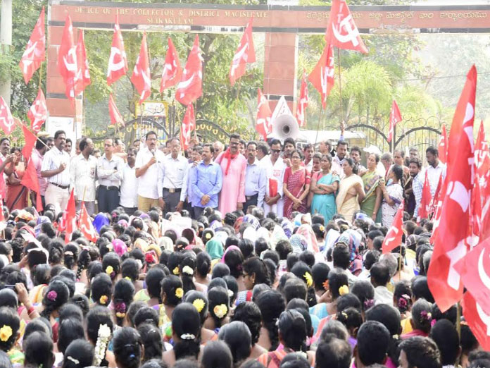 BJP, TDP are against poor Workers, employees unions alleged Observed second day bandh