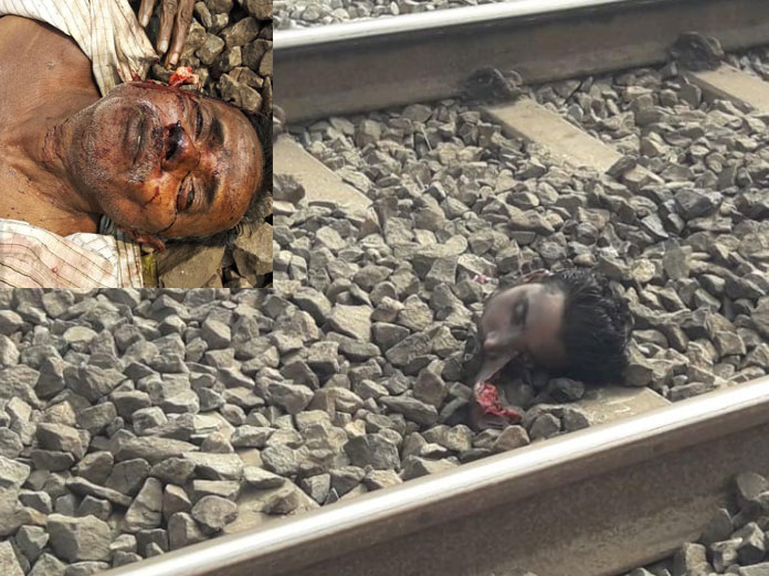 Police found bodies of two persons on the railway track