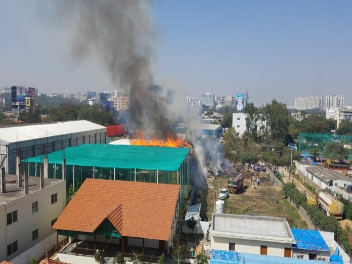 Fire breaks out in food court at Madhapur