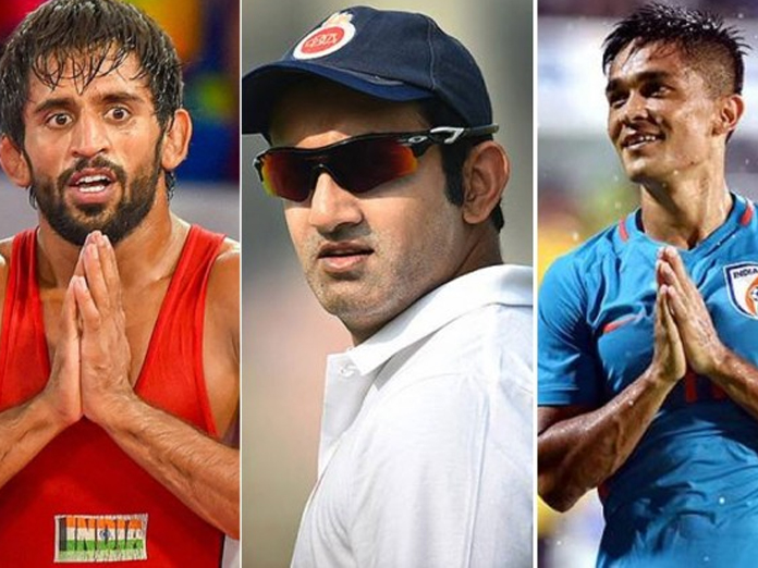 Gambhir, Chhetri and Punia show gratitude after winning Padma Shri