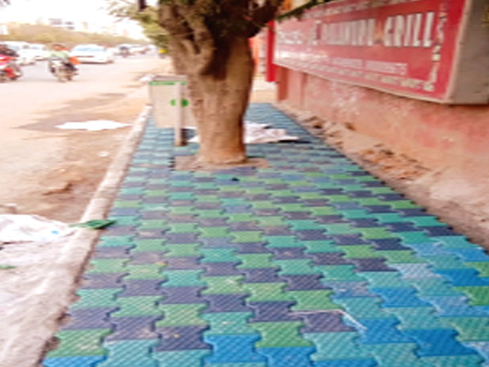 Hyderabad gets green footpaths