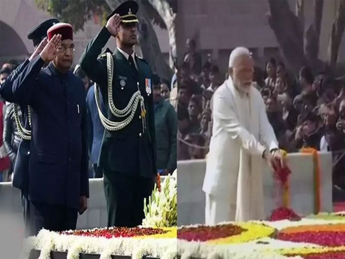 PM Modi pay floral tribute to Mahatma Gandhi on 71th death anniversary