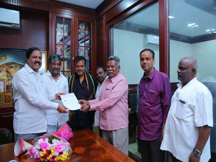 MLA T Padma Rao Goud hands over CMRF cheque