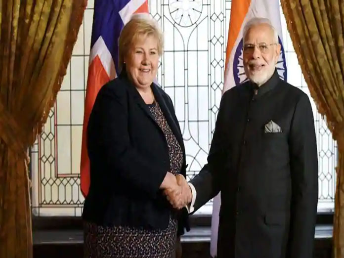 Modi holds talks with Norwegian PM