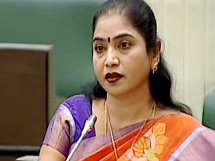 TRS MLA Rekha Naik files nomination for deputy speaker post