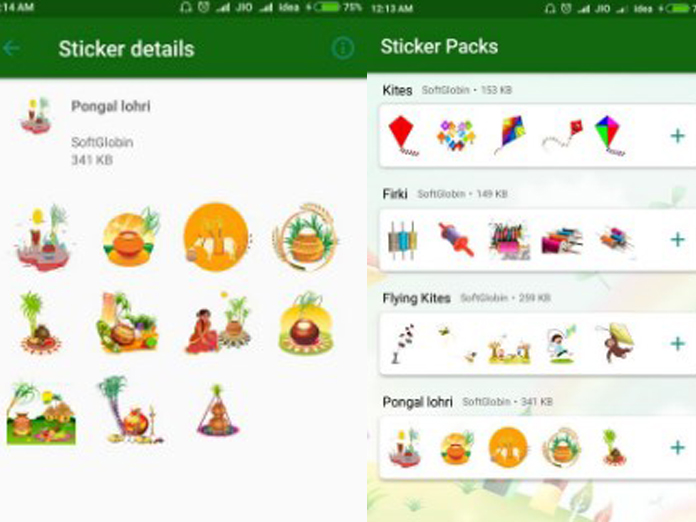 Use stickers on WhatsApp to wish Makar Sankranti