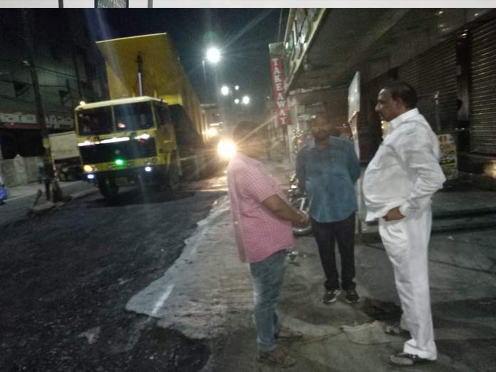 MLA inspects BT road works