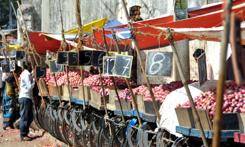 Onion prices plungedue to glut in market